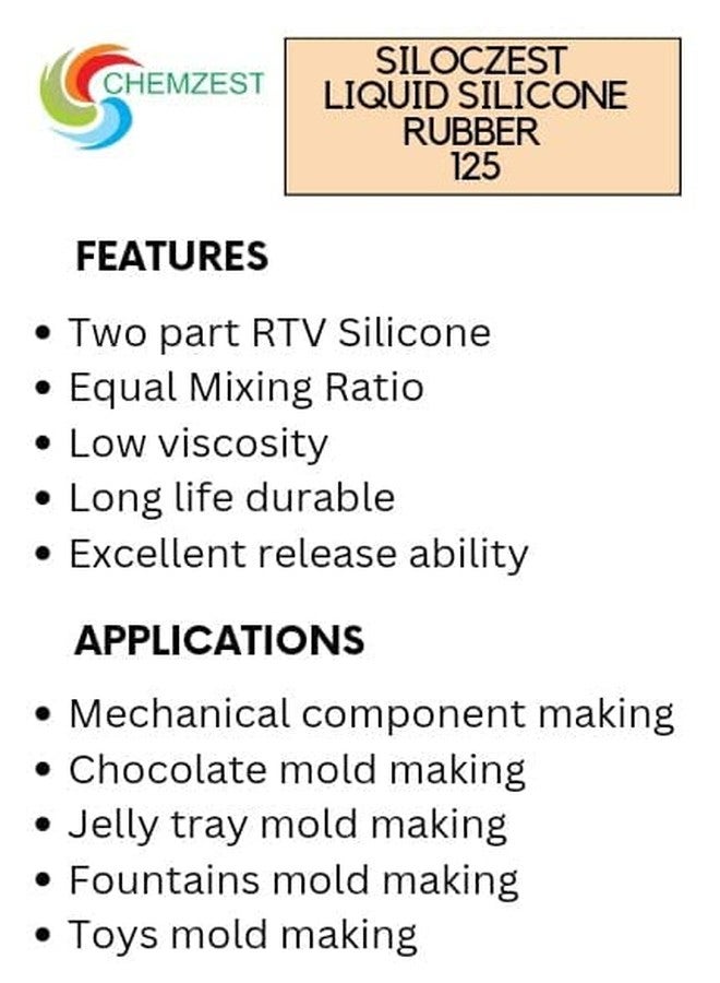 SILOCZEST Silicone Mold Making Kit,25A Liquid Silicone Rubber,1:1 Mixing Ratio|Jelly Tray,Artificial Jewelry,Cement Statues Mold Making|Translucent(500GM+500GM) - Image 3